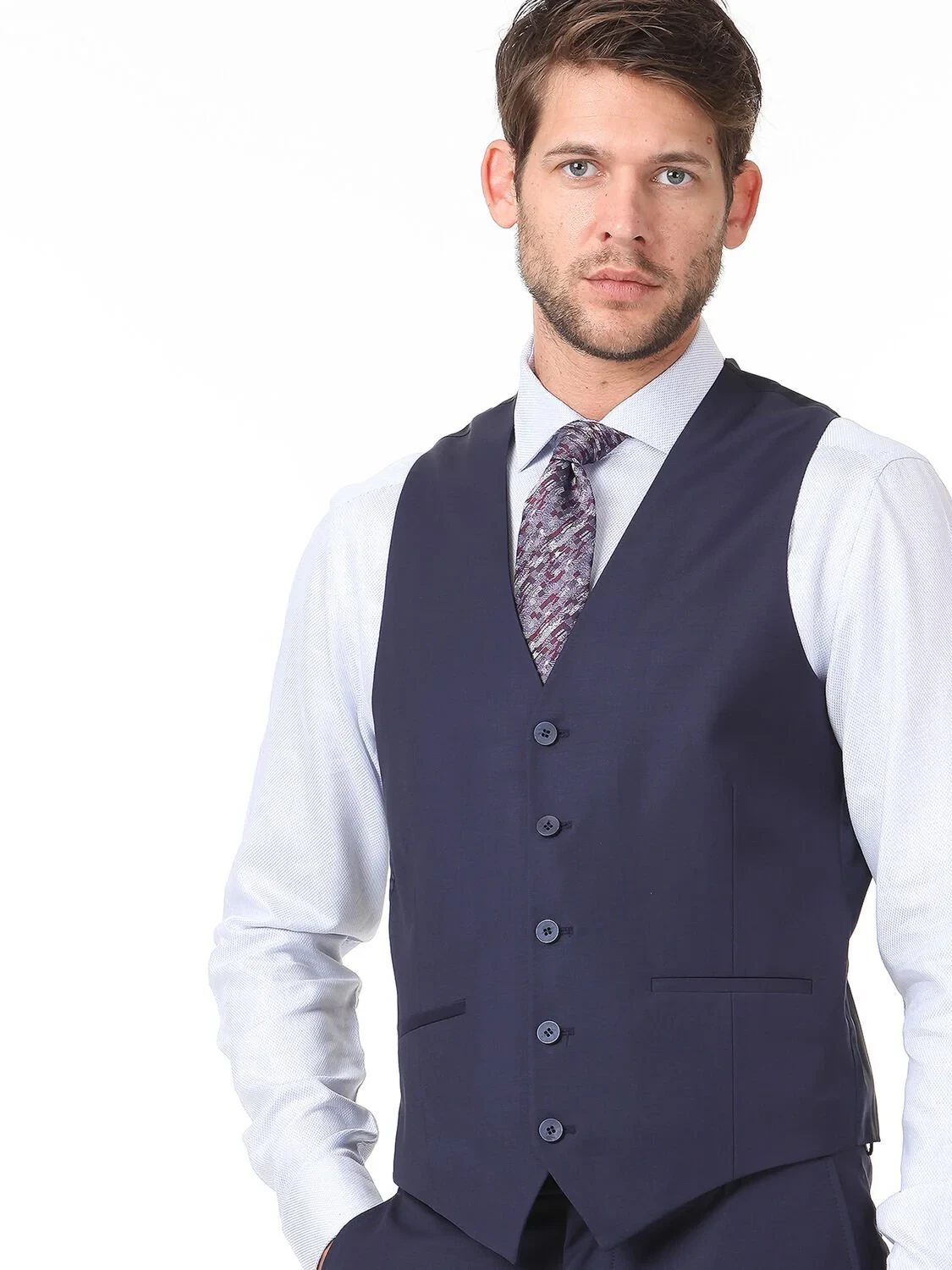 Saks Plain Classical Waistcoat - 2