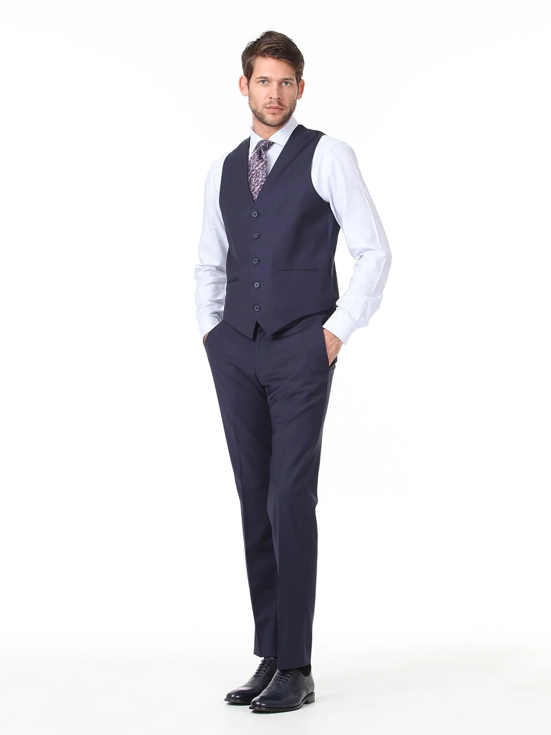 Saks Plain Classical Waistcoat - 3