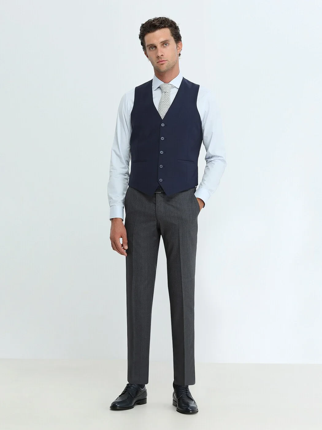 Saks Plain Classical Waistcoat - 2