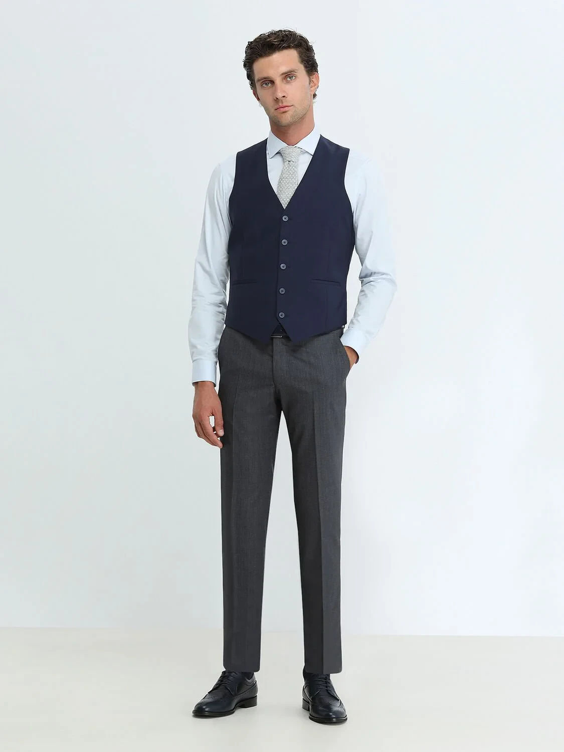 Saks Plain Classical Waistcoat - 2