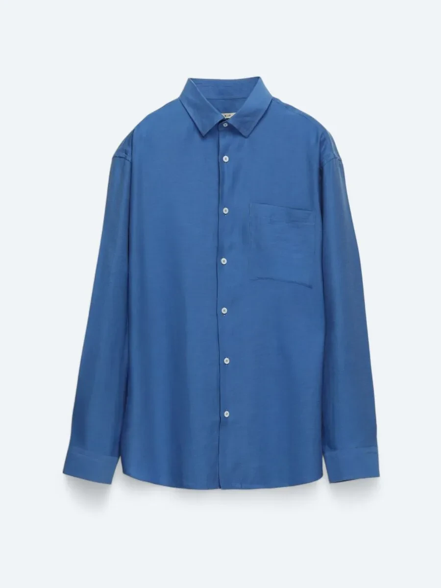 Saks Plain Oversize Fit Weaving Casual Shirt - 7