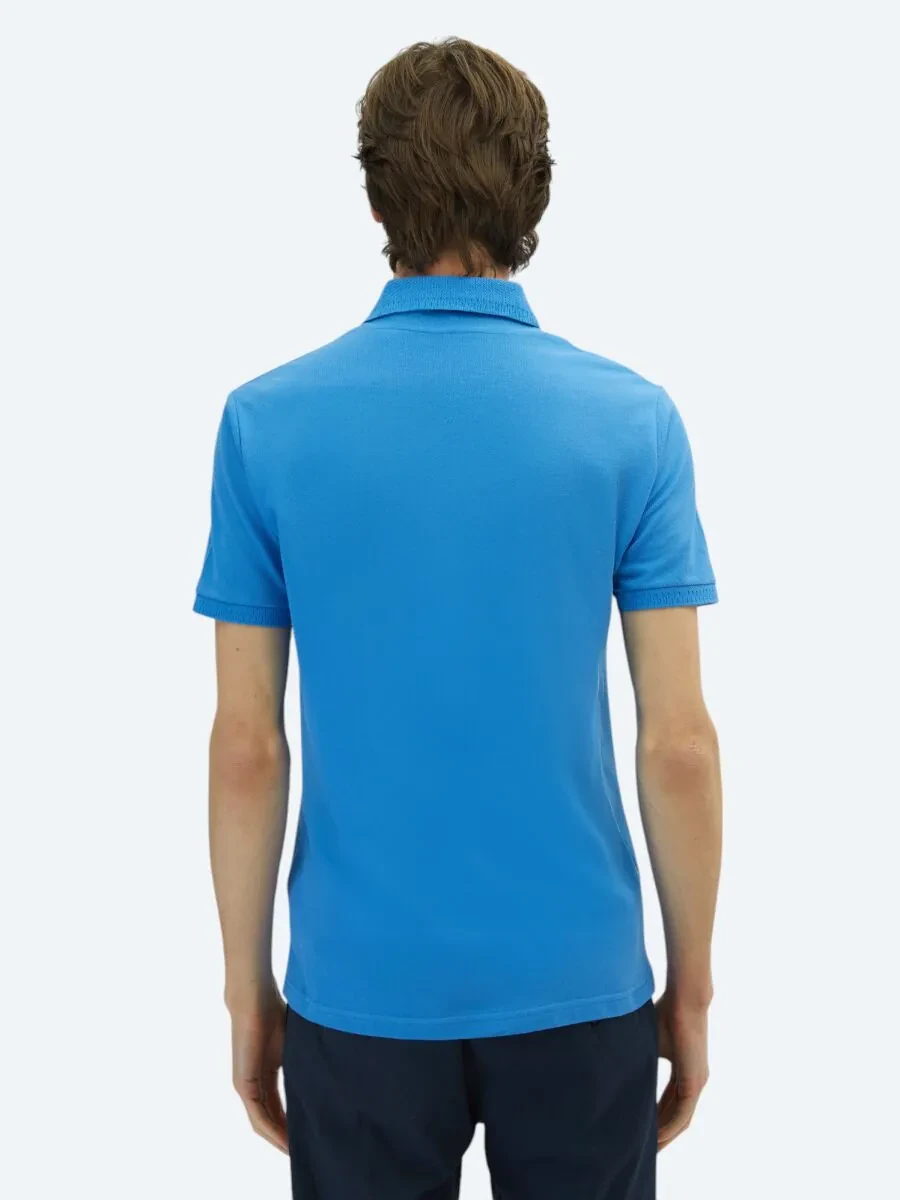 Saks Plain Polo Neck 100% Cotton T-Shirt - 5