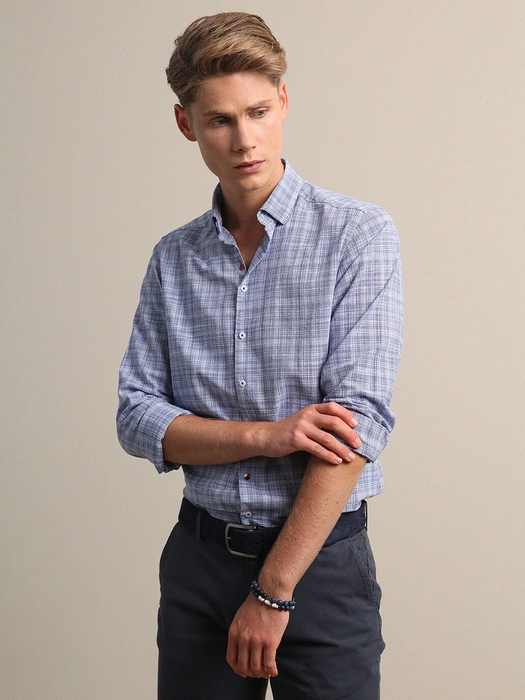 Saks Regular Fit Dokuma Casual %100 Pamuk Gömlek - 2