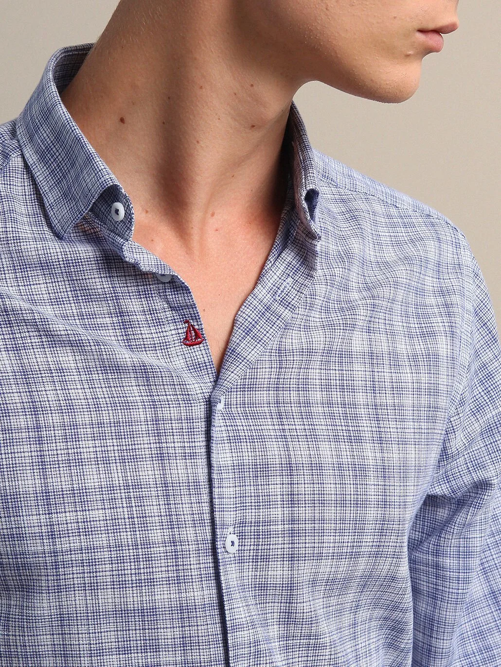 Saks Regular Fit Dokuma Casual %100 Pamuk Gömlek - 3