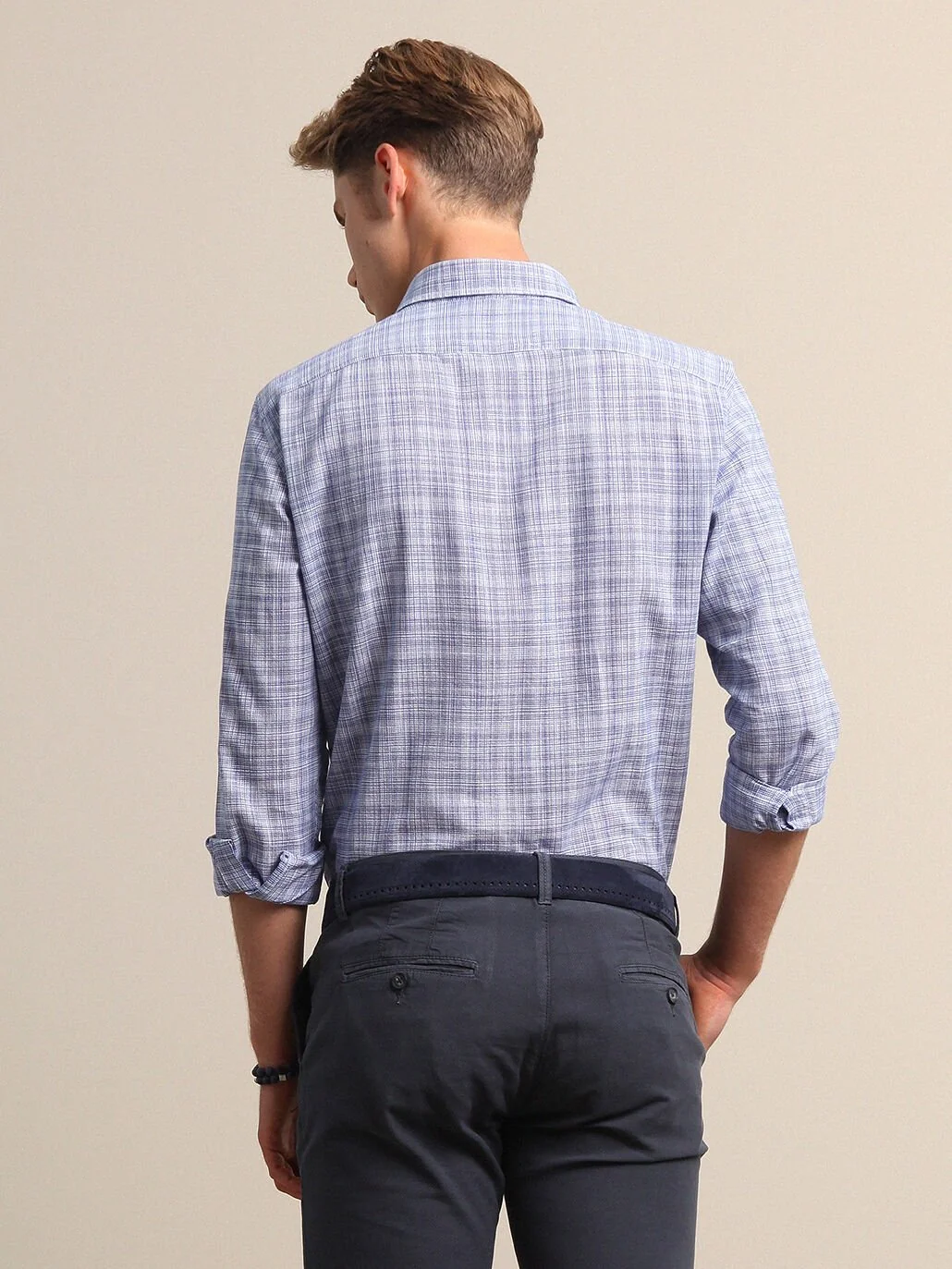 Saks Regular Fit Dokuma Casual %100 Pamuk Gömlek - 5
