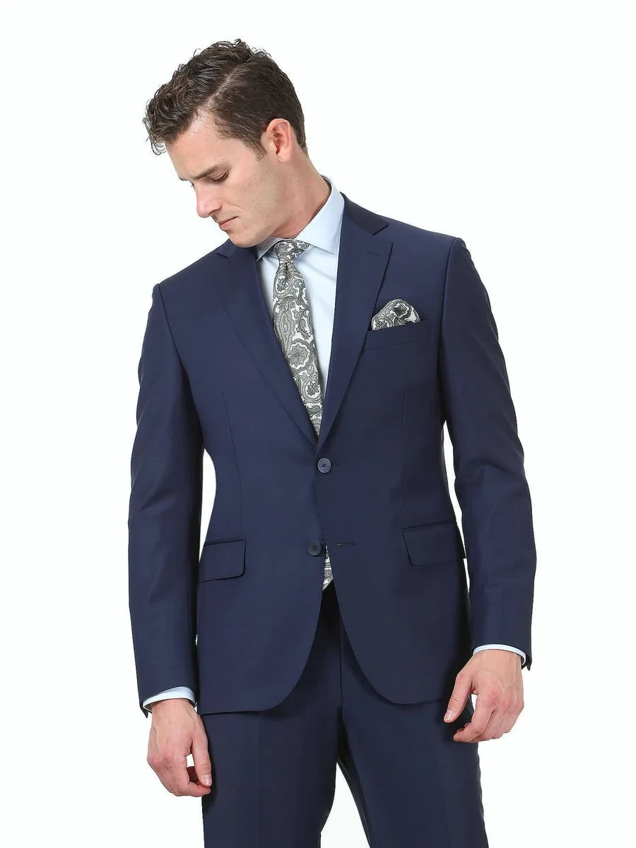 Saks Regular Fit Wool Blended Suit - 1