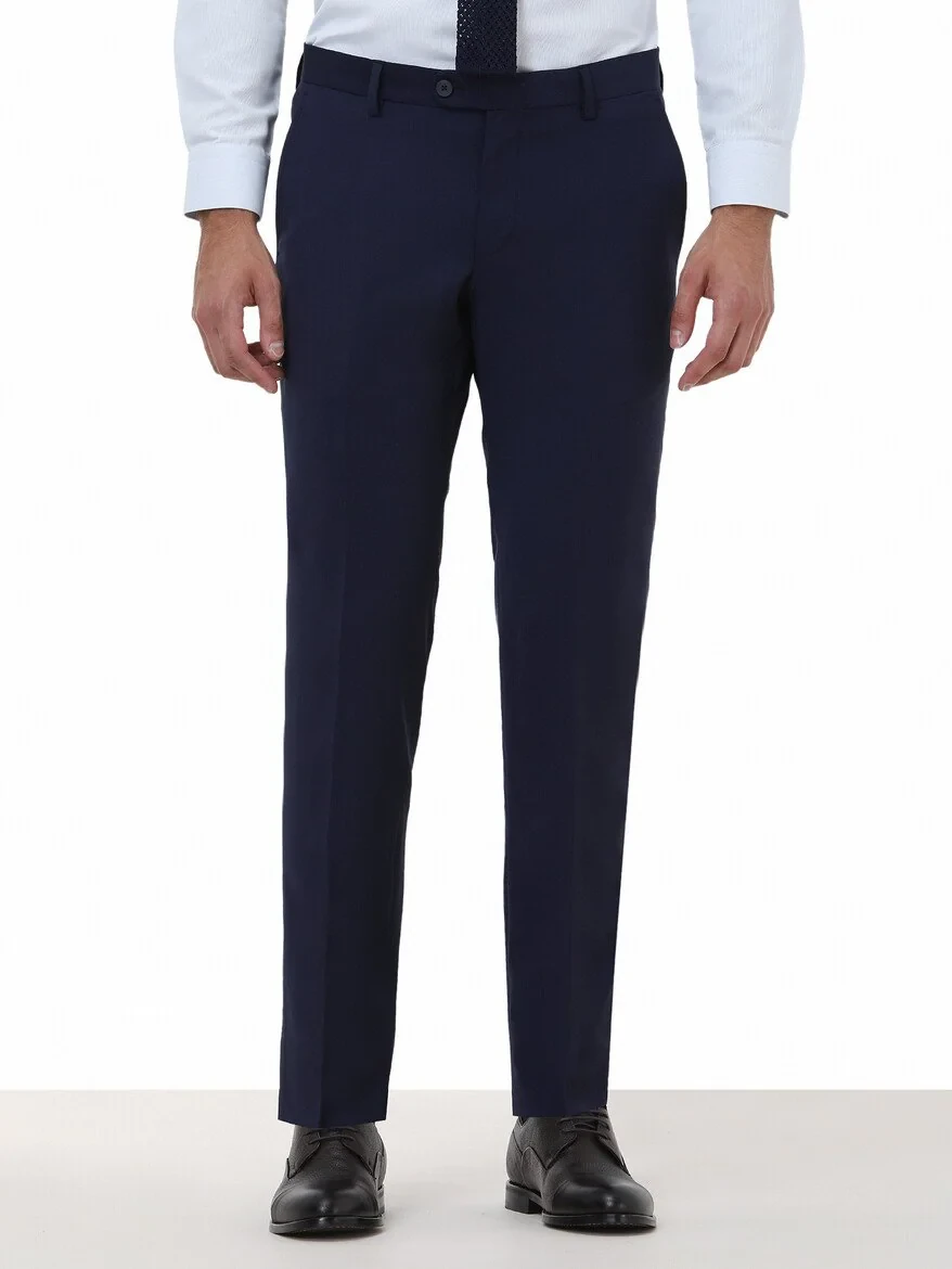 Saks Weaving Fitted Fit Classical Wool Blended Trousers - 1