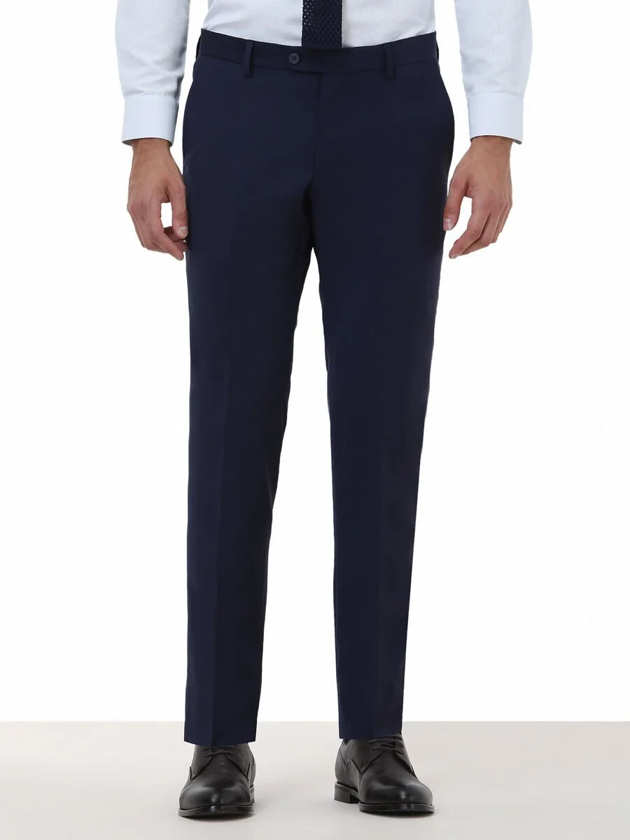 Saks Weaving Fitted Fit Classical Wool Blended Trousers - 1