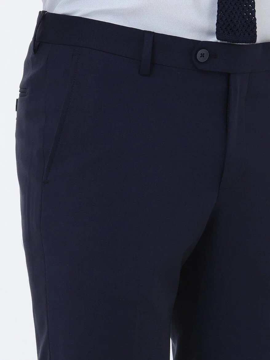 Saks Weaving Fitted Fit Classical Wool Blended Trousers - 3