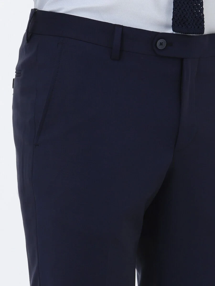 Saks Weaving Fitted Fit Classical Wool Blended Trousers - 3