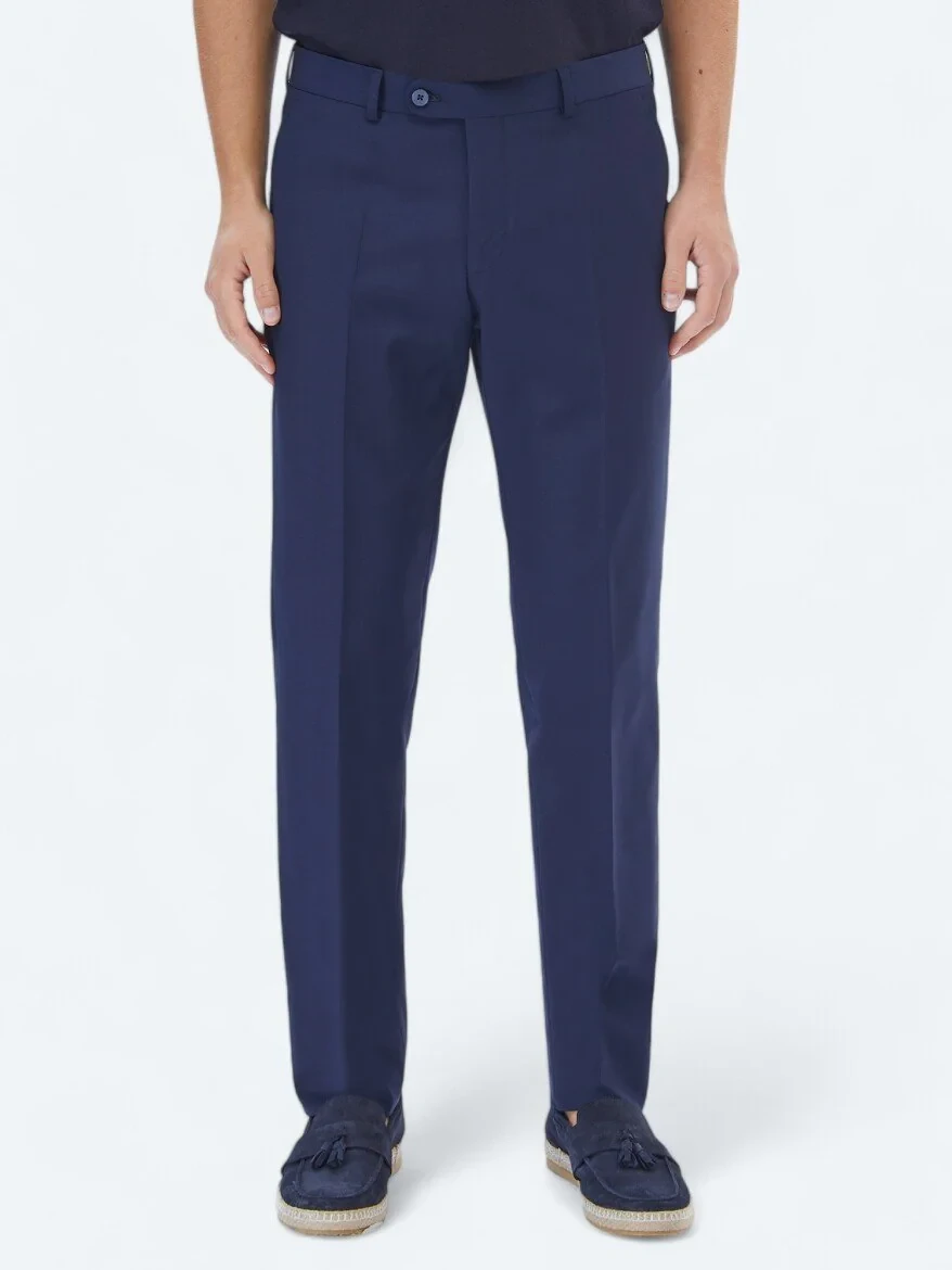 Saks Weaving Fitted Fit Classical Wool Blended Trousers - 1