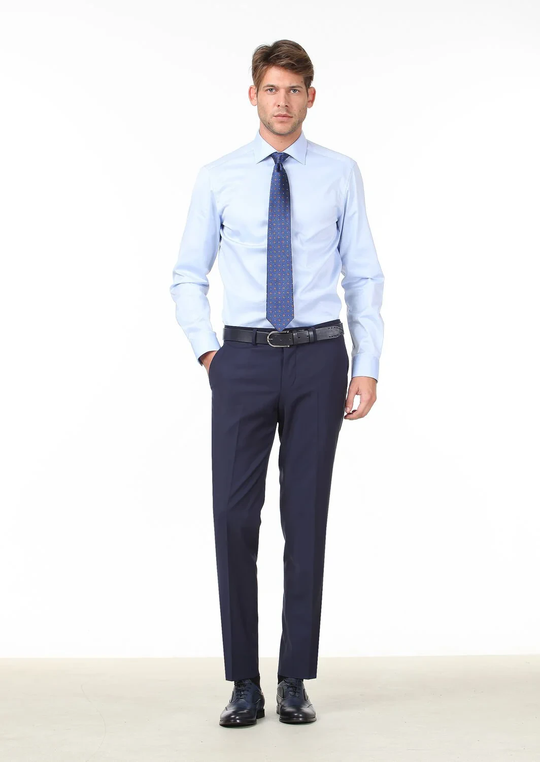 Saks Weaving Slim Fit Classical Wool Blended Trousers - 2
