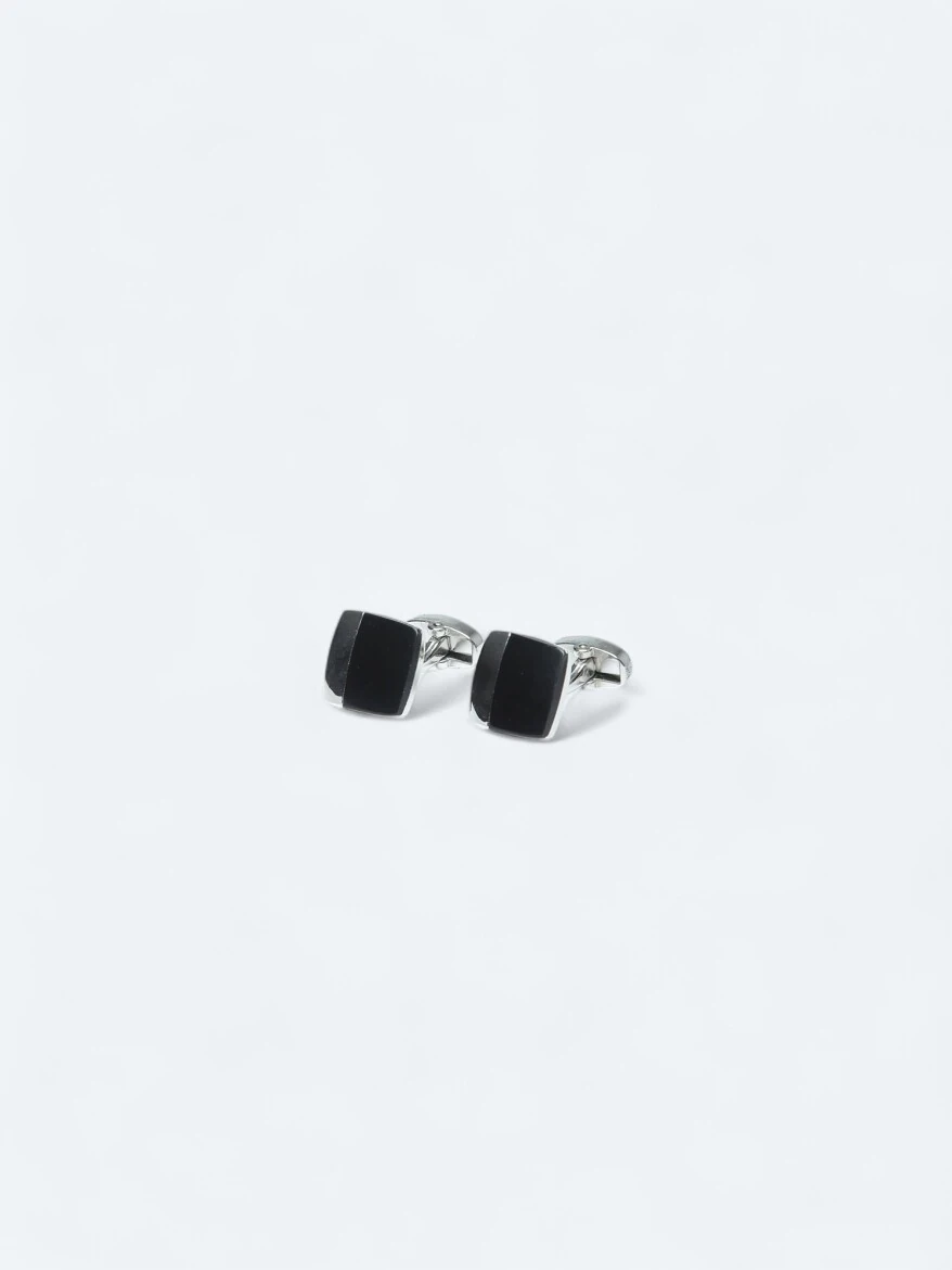 Silver Brass Cuff Link - 1