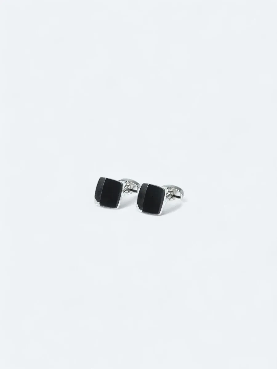 Silver Brass Cuff Link - 1