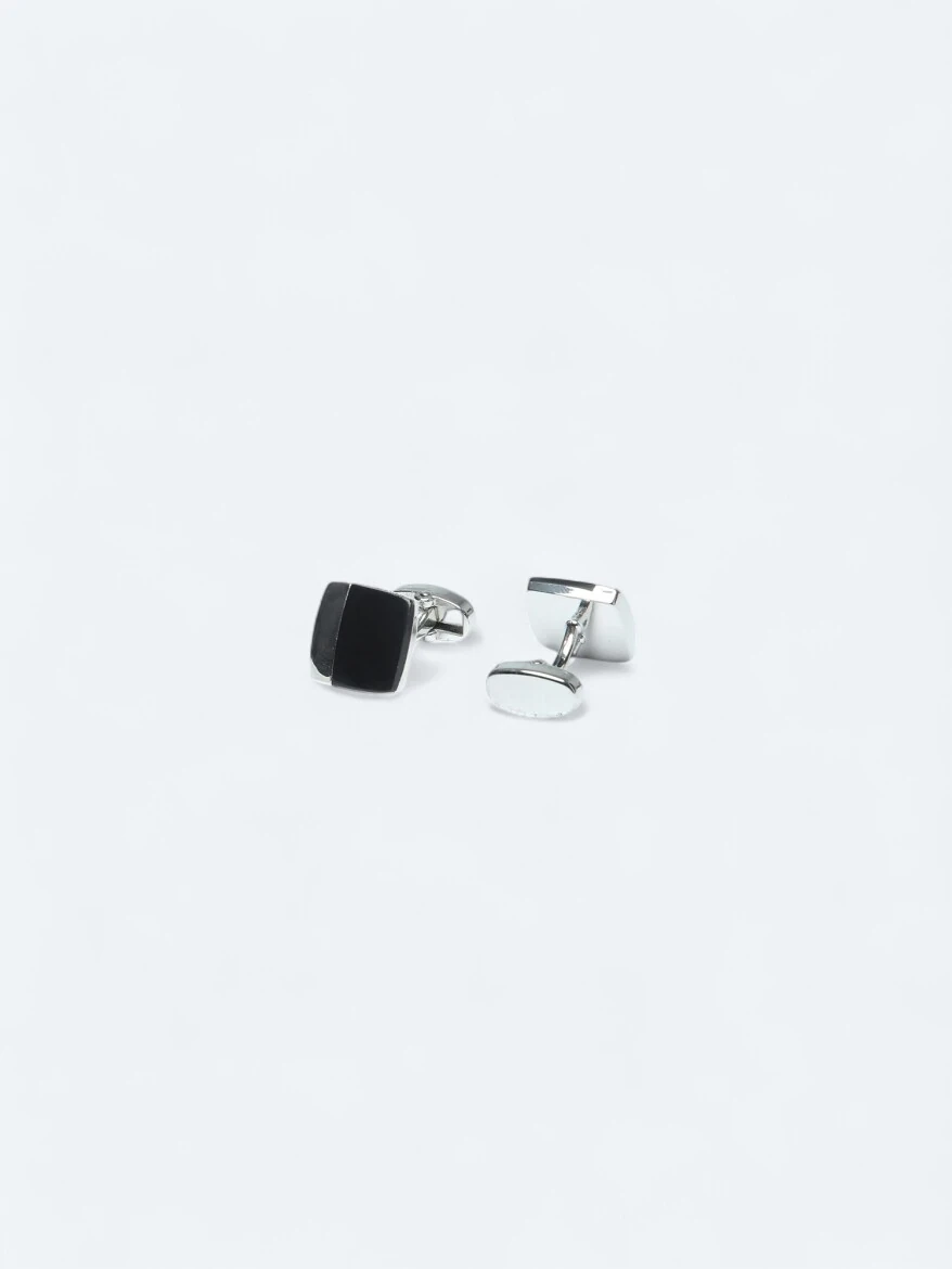 Silver Brass Cuff Link - 2