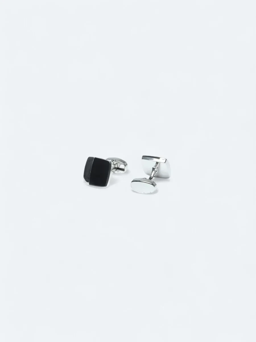 Silver Brass Cuff Link - 2