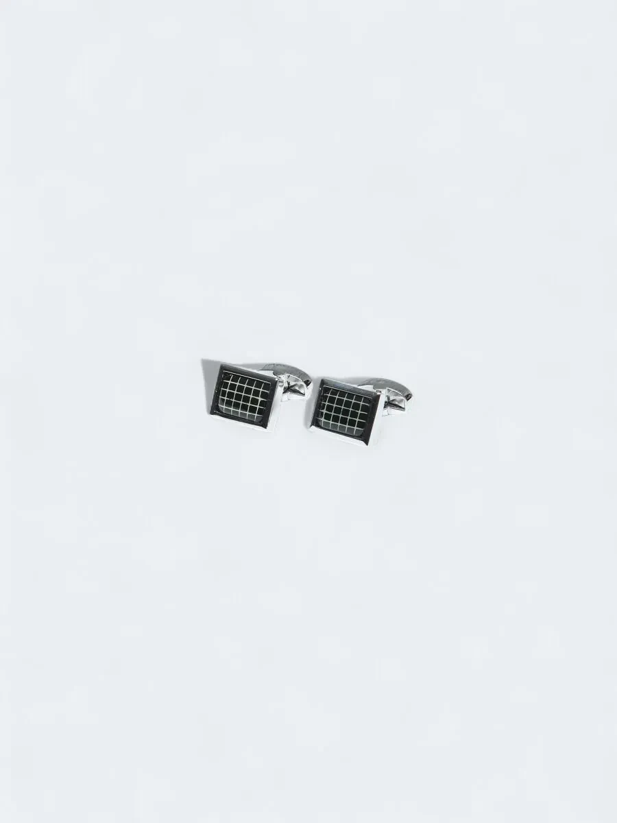 Silver Brass Cuff Link - 1