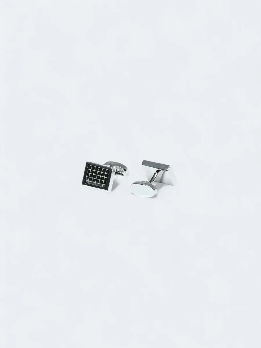 Silver Brass Cuff Link - 2