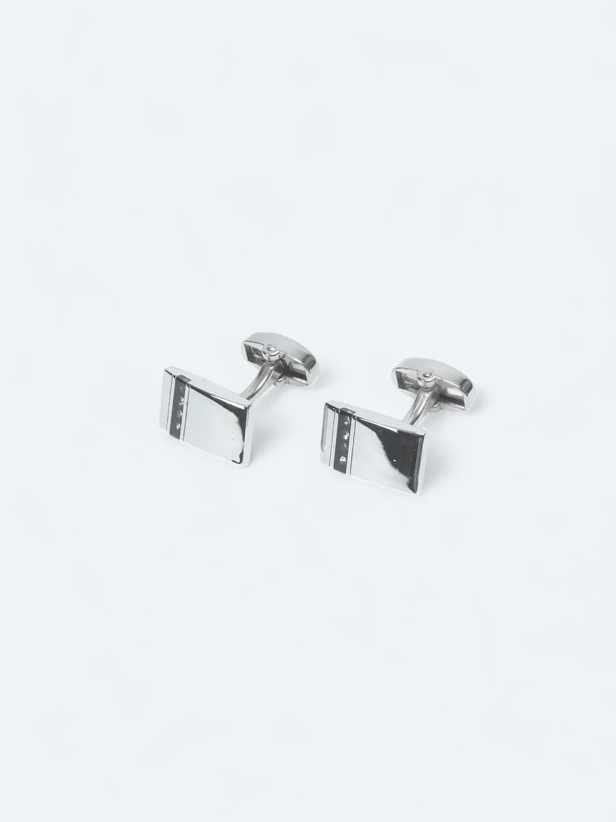 Silver Brass Cuff Link - 1