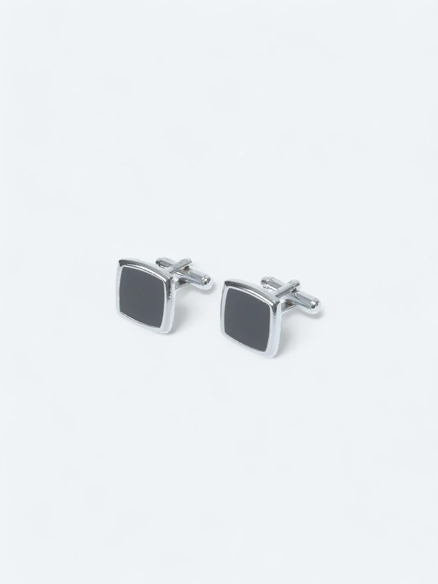 Silver Brass Cuff Link - 1