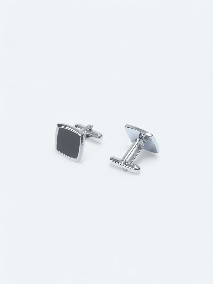 Silver Brass Cuff Link - 2