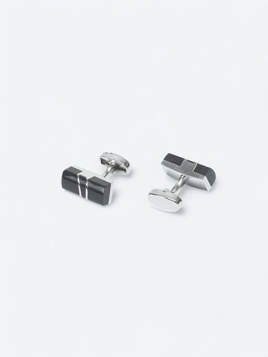 Silver Brass Cuff Link - 2