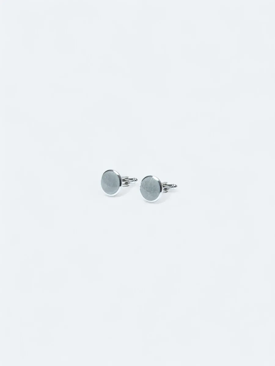 Silver Brass Cuff Link - 1