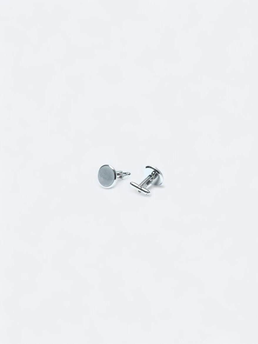 Silver Brass Cuff Link - 2