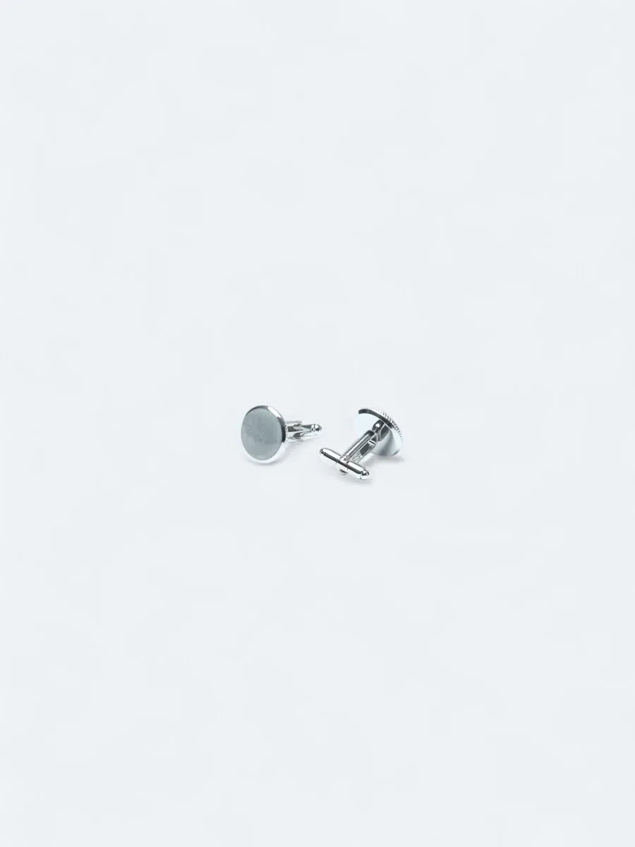 Silver Brass Cuff Link - 2