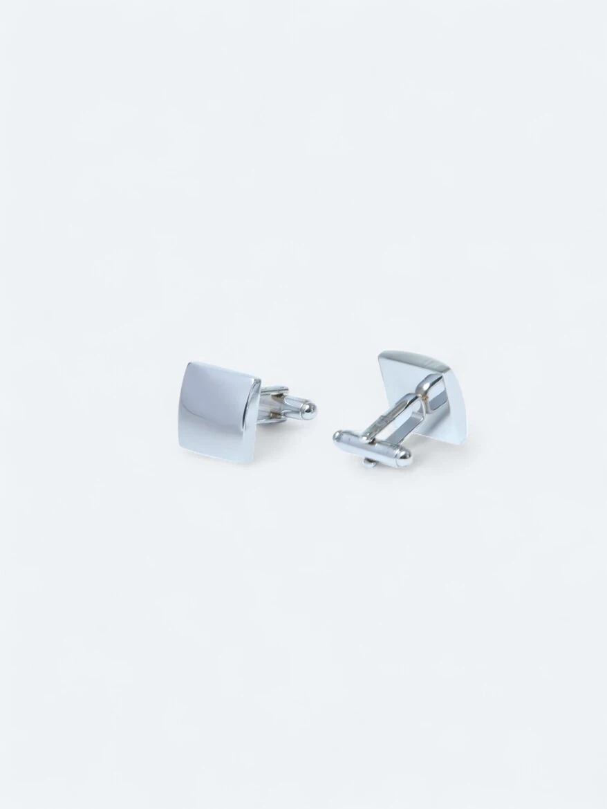 Silver Brass Cuff Link - 2