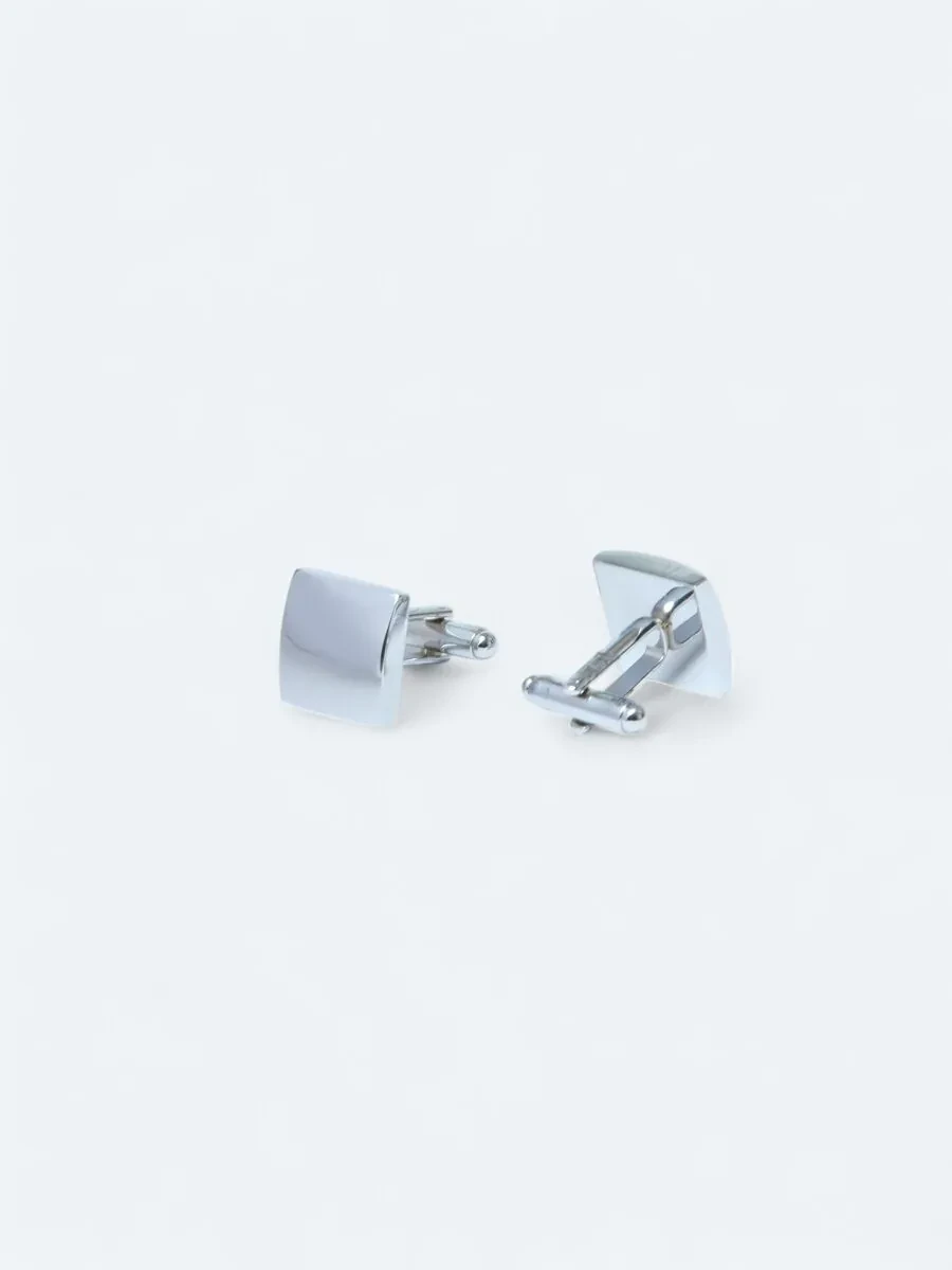 Silver Brass Cuff Link - 2