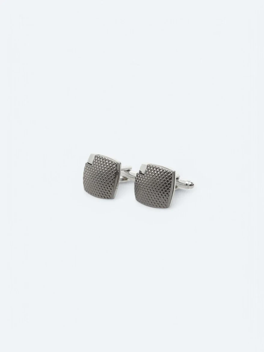 Silver Metal Cuff Link - 1