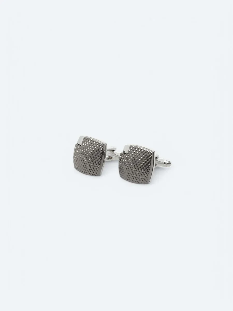 Silver Metal Cuff Link - 1