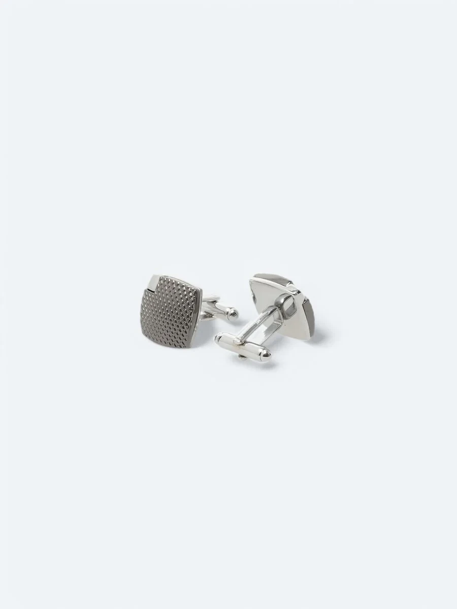Silver Metal Cuff Link - 2