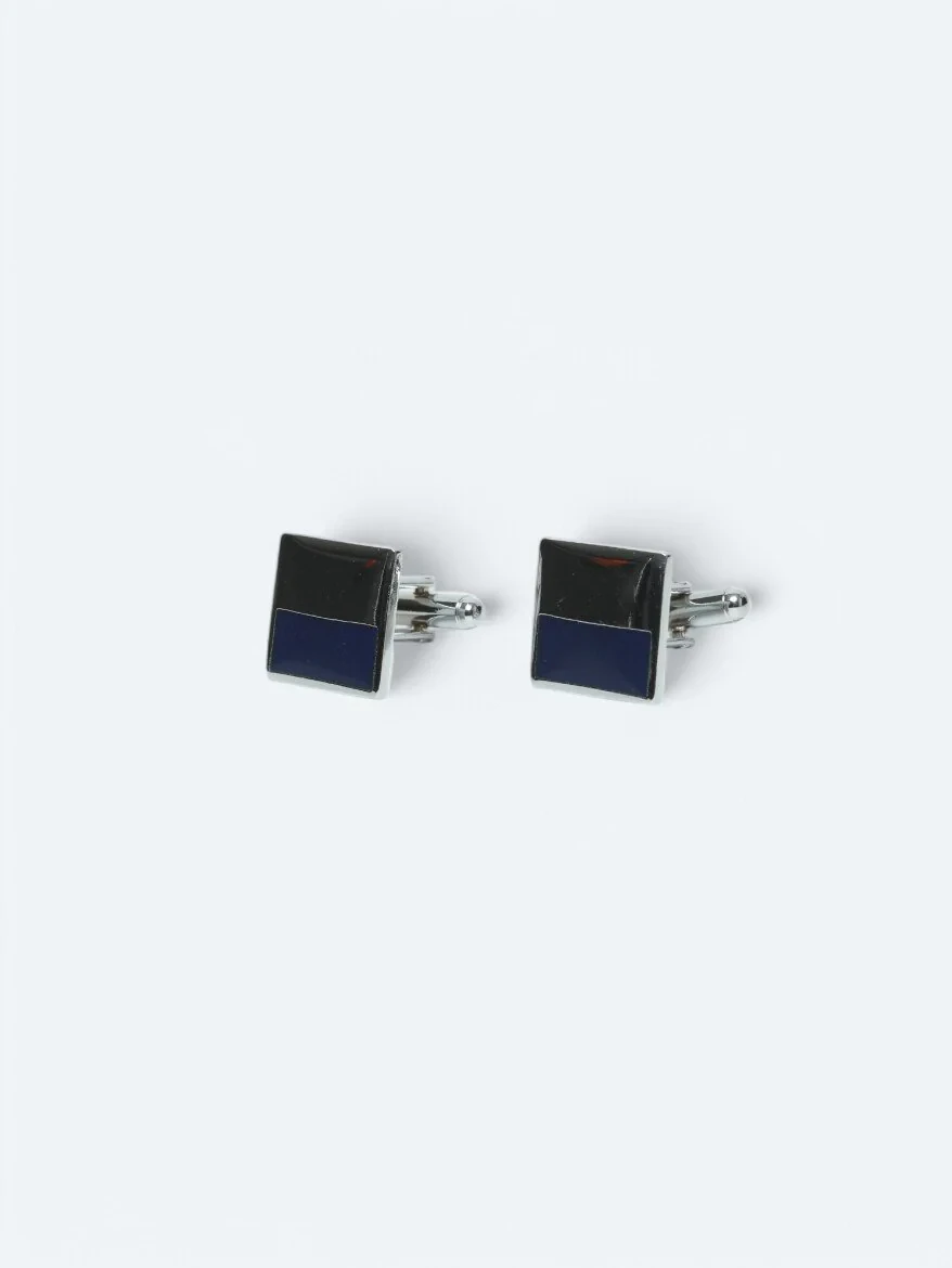 Silver Metal Cuff Link - 1