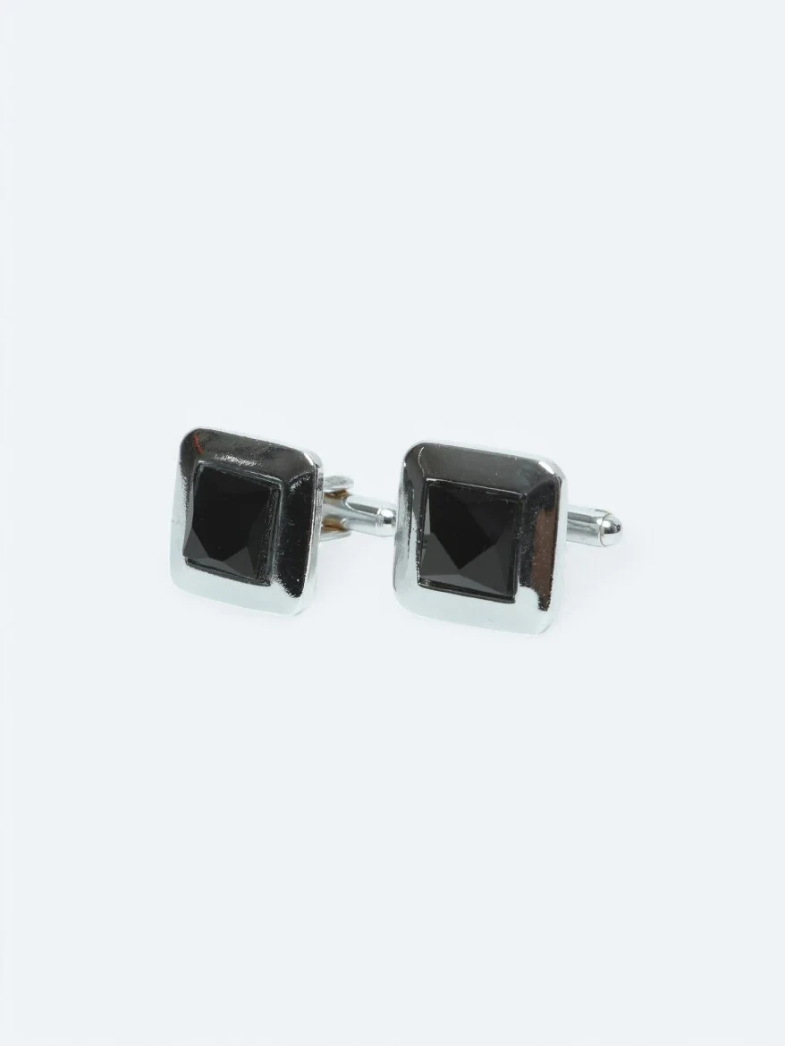 Silver Metal Cuff Link - 1