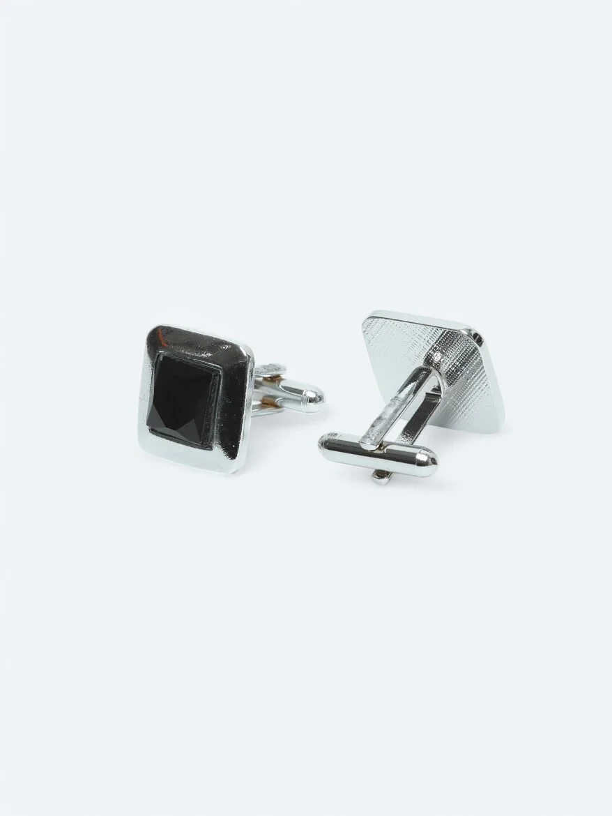 Silver Metal Cuff Link - 2