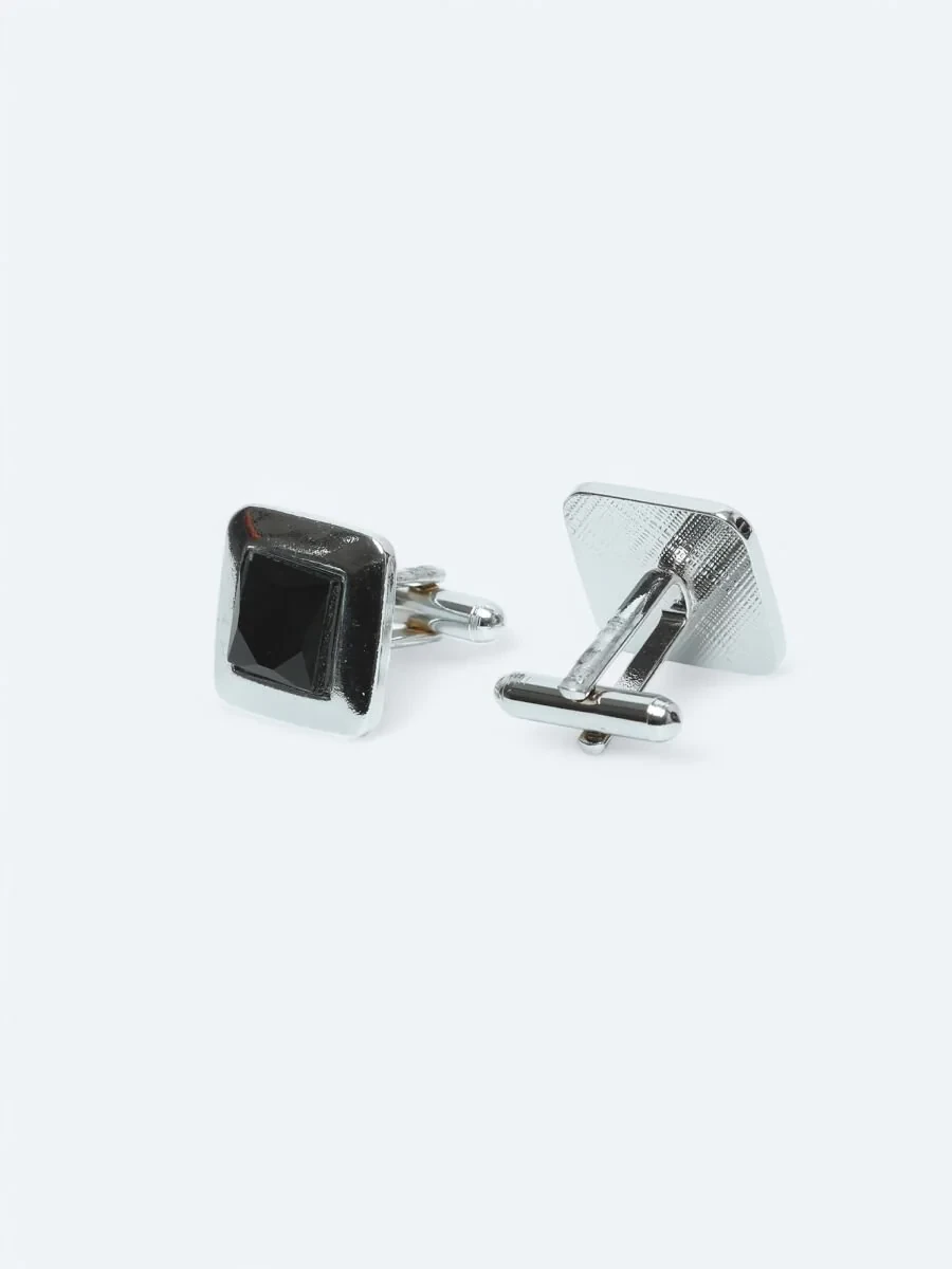Silver Metal Cuff Link - 2