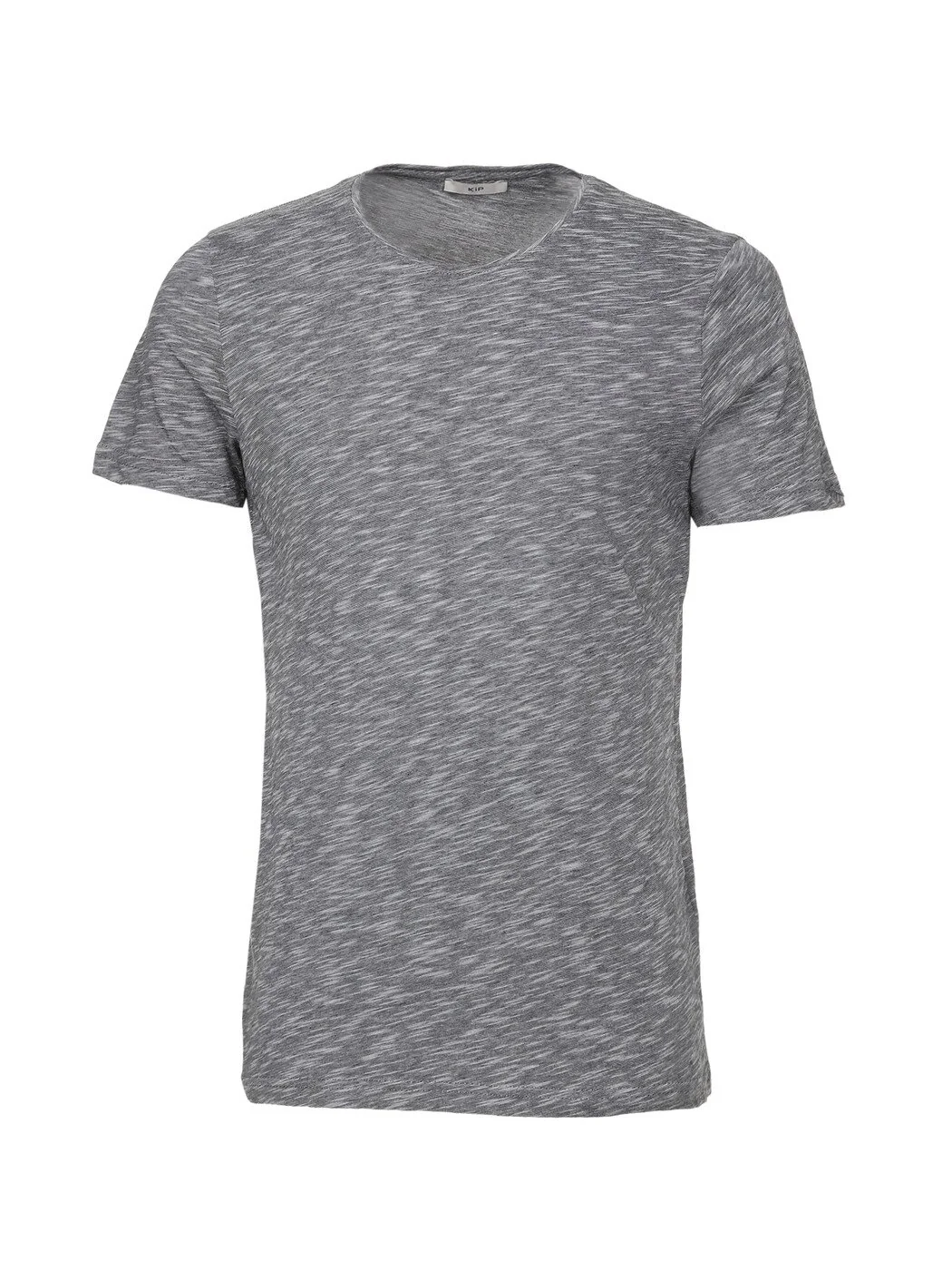 Siyah Bisiklet Yaka Pamuk Karışımlı T-Shirt - 6