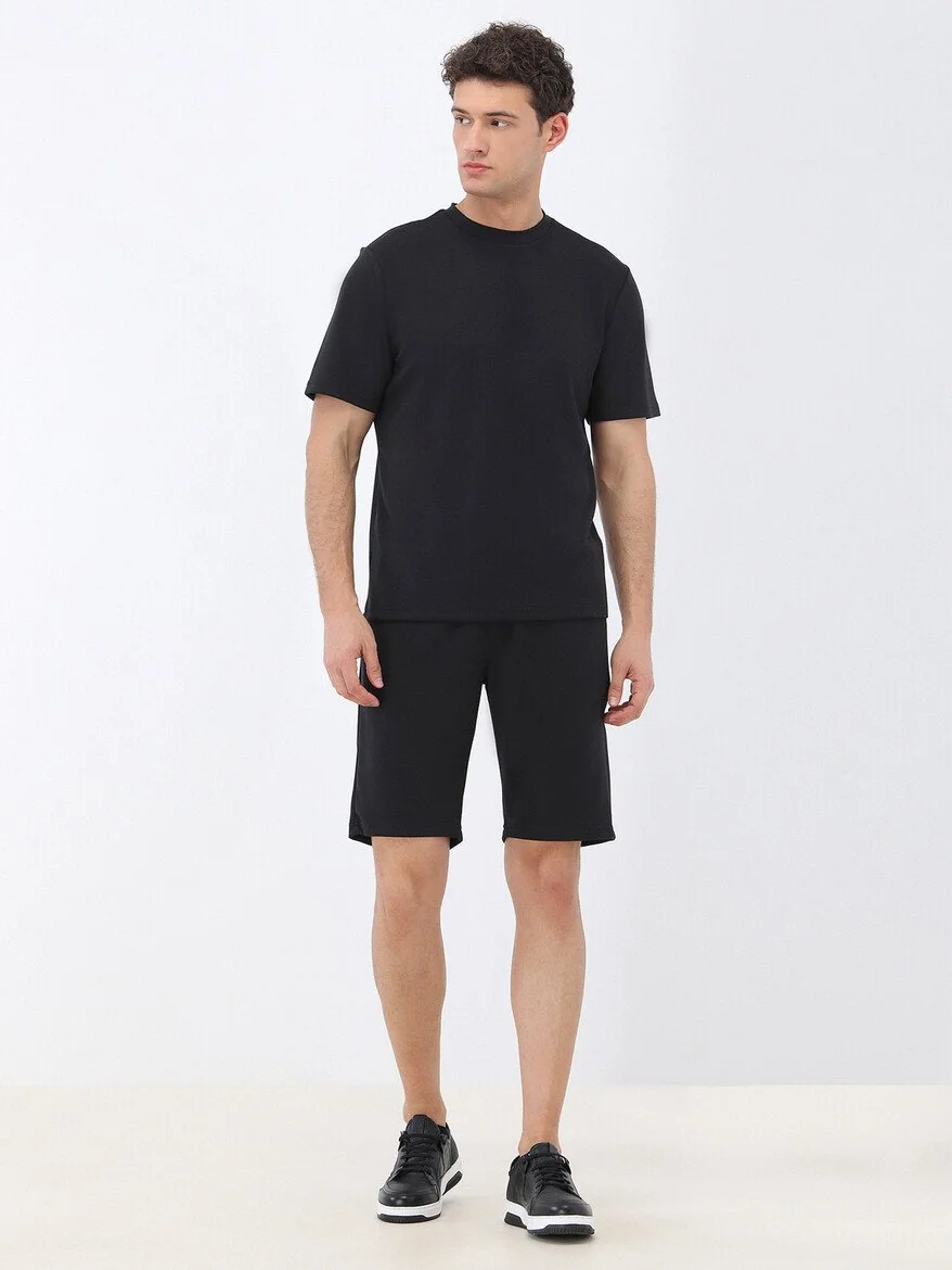 Siyah Bisiklet Yaka T-Shirt - 3