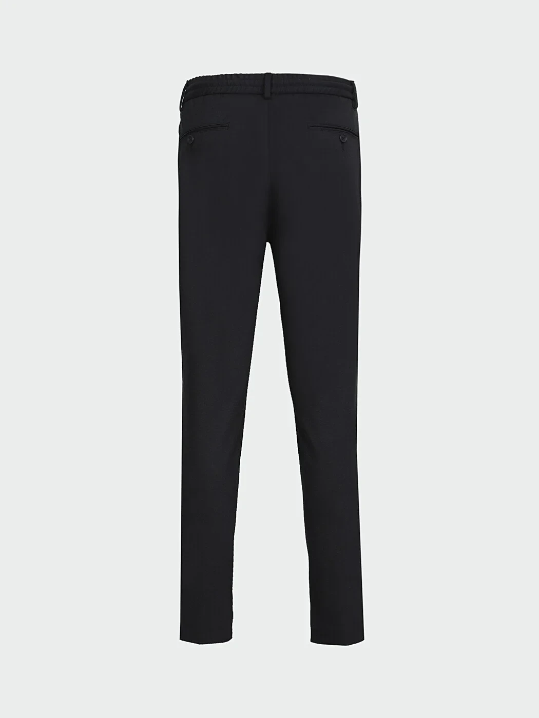 Siyah Dokuma Fitted Fit Smart Casual Pantolon - 7