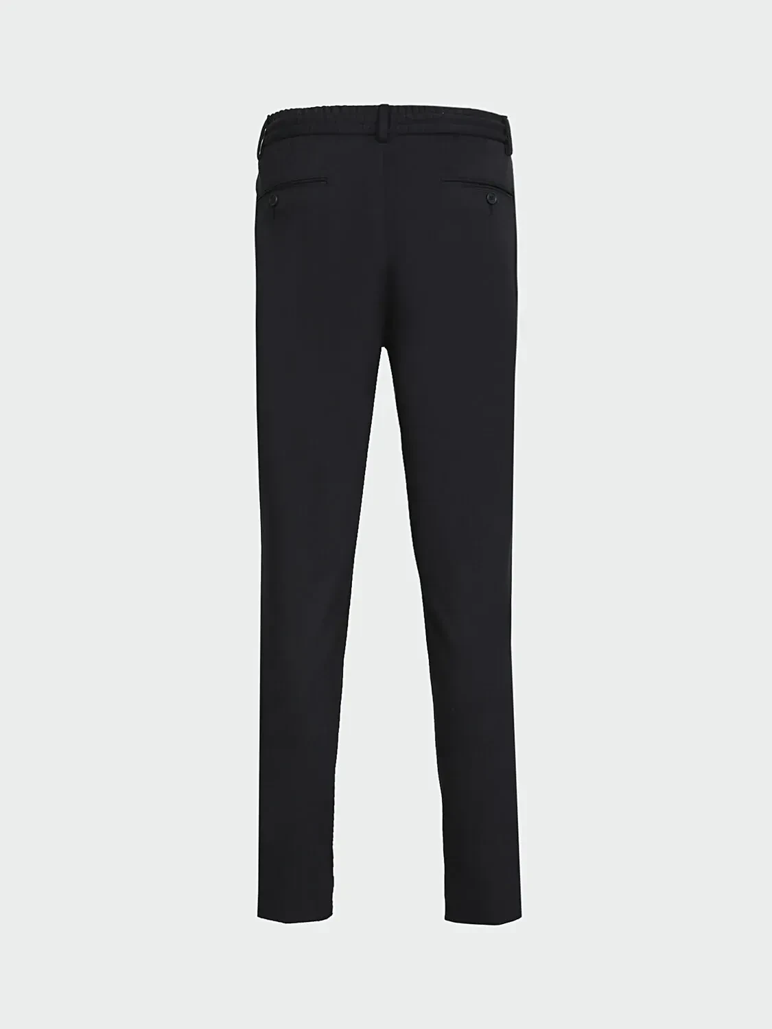 Siyah Dokuma Fitted Fit Smart Casual Pantolon - 7