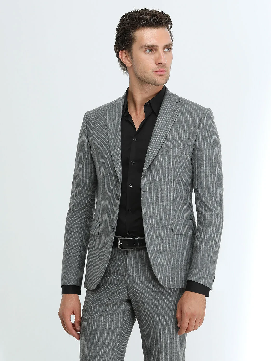 Siyah Düz Regular Fit Dokuma Casual %100 Pamuk Gömlek - 4