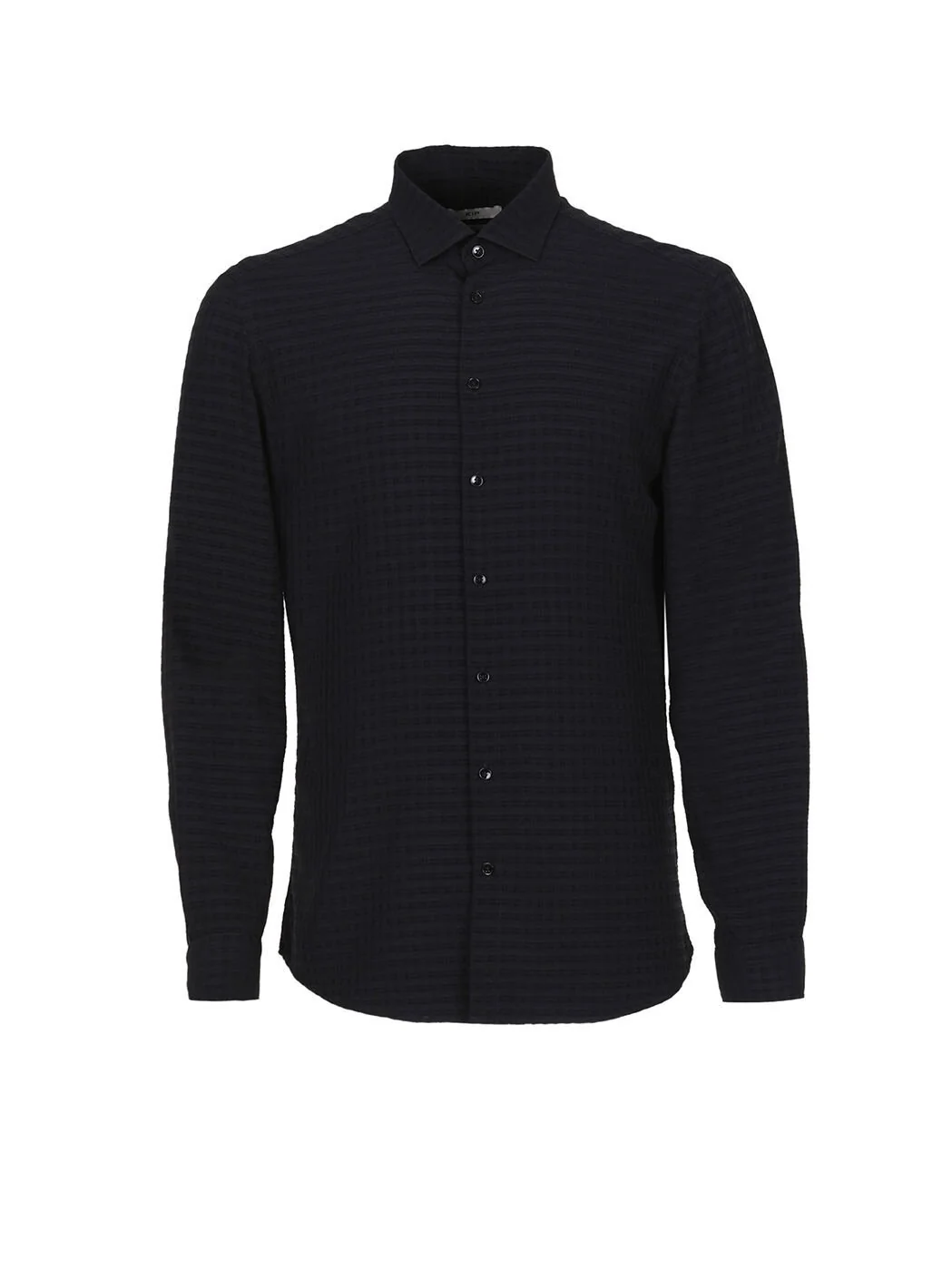 Siyah Kareli Slim Fit Dokuma Casual Gömlek - 5