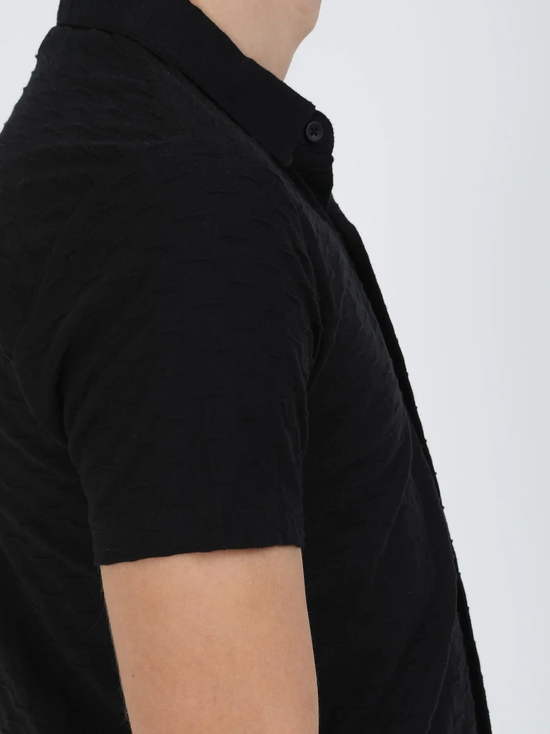 Siyah Regular Fit Casual %100 Pamuk Gömlek - 5