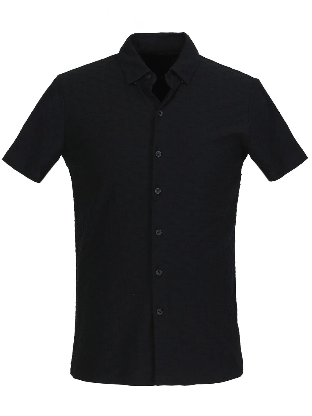 Siyah Regular Fit Casual %100 Pamuk Gömlek - 6