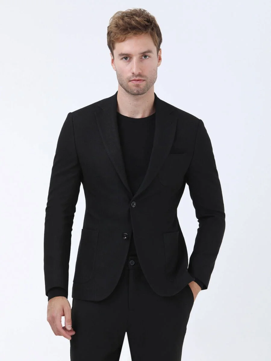 Siyah Regular Fit Ceket - 2