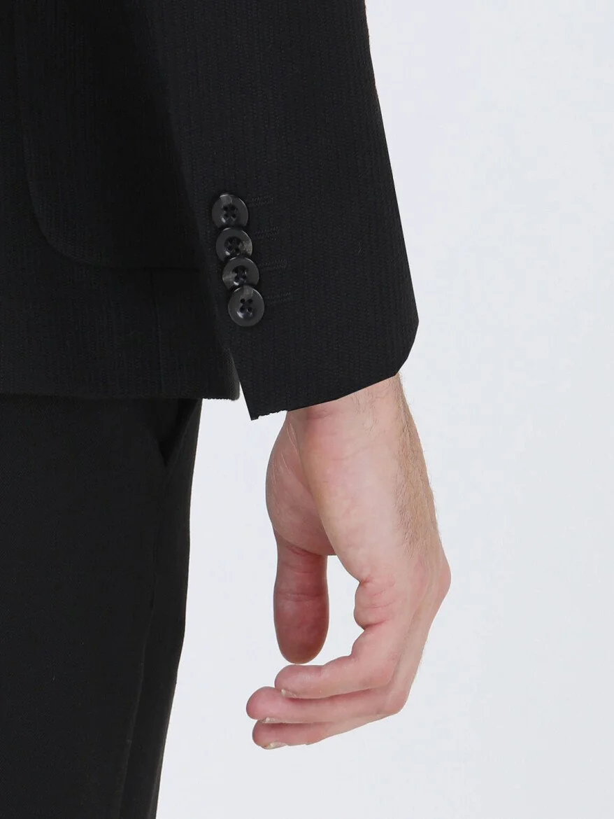 Siyah Regular Fit Ceket - 5