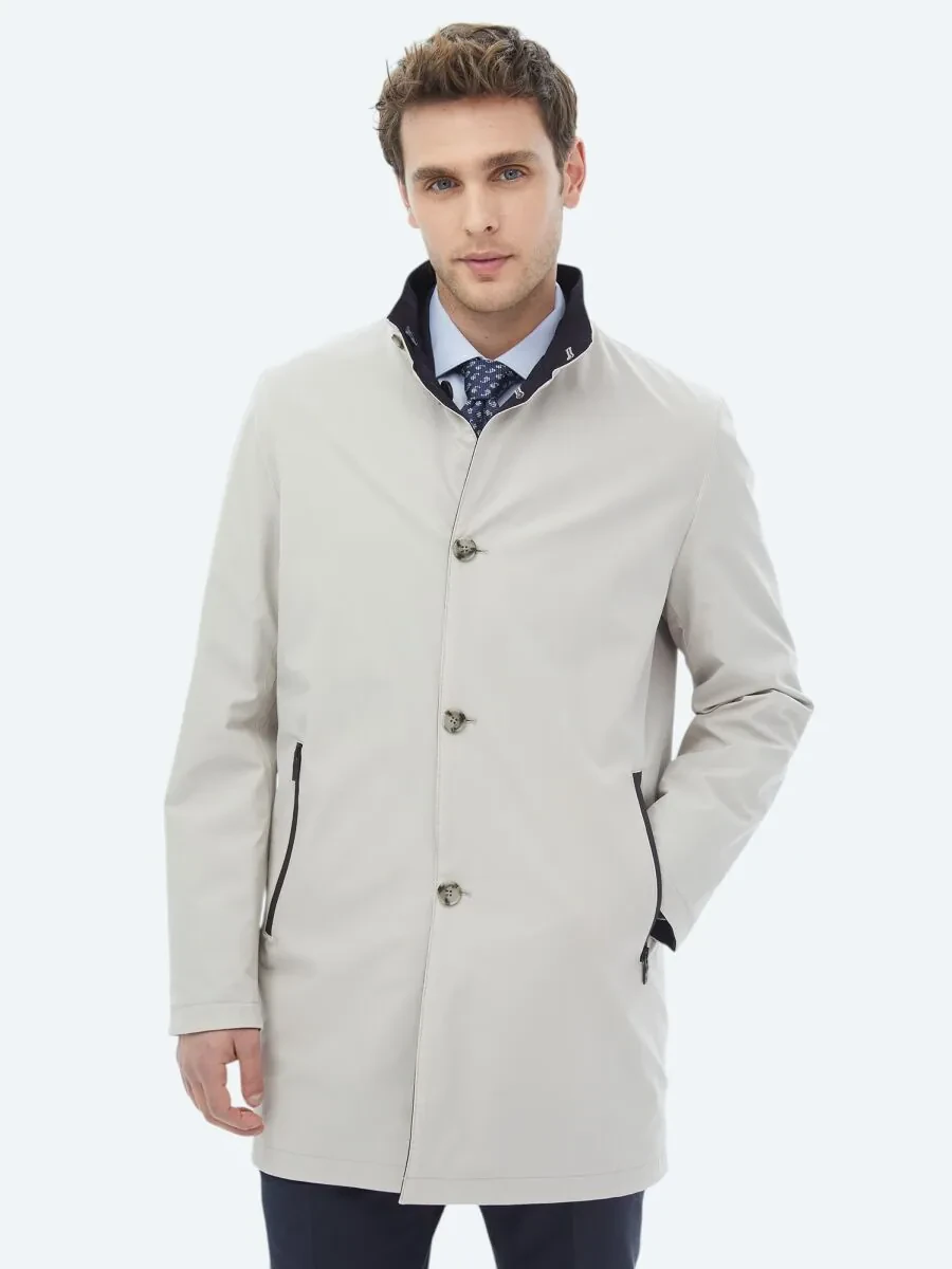 Stone Double-Sided Weaving Rain Coat - 1