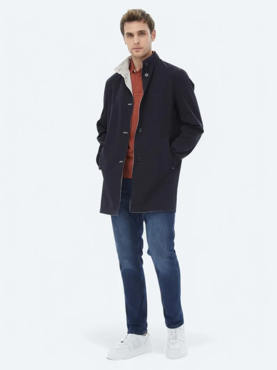 Stone Double-Sided Weaving Rain Coat - 4